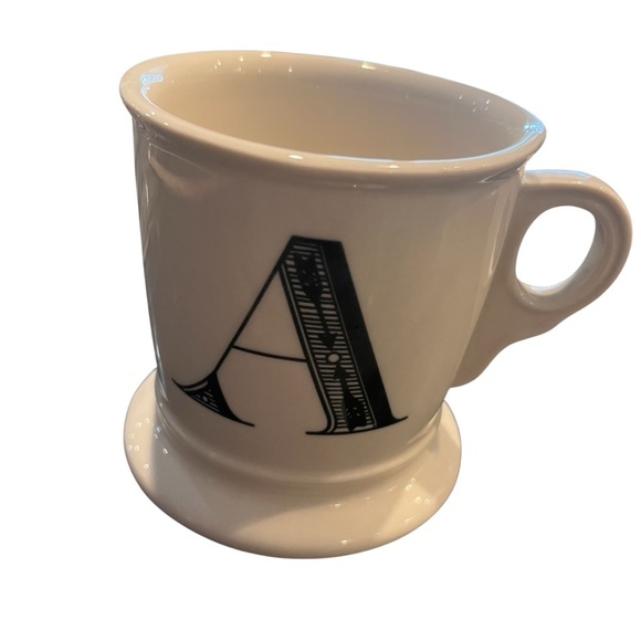 Anthropologie "The Bistro Tile Stoneware Mug” Monogram Edition Letter A - Picture 8 of 9
